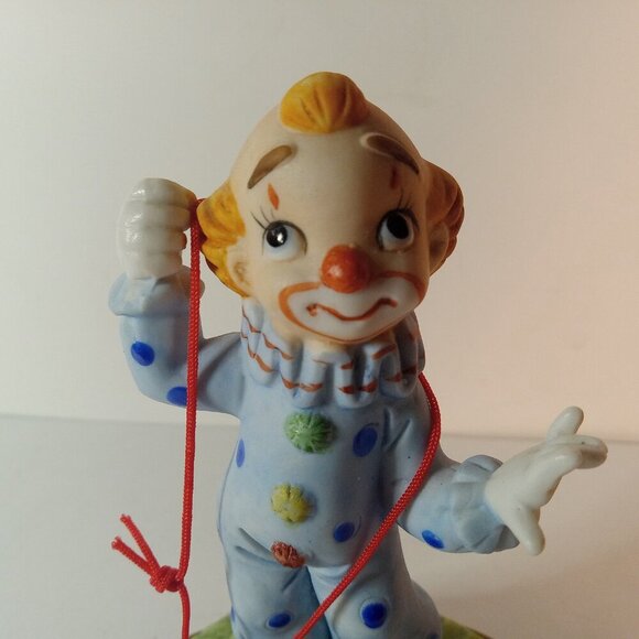 Vintage 80s ARNART  Standing Clown Figurine (missing balloons in hand) 5.5x 3 in - Picture 12 of 13